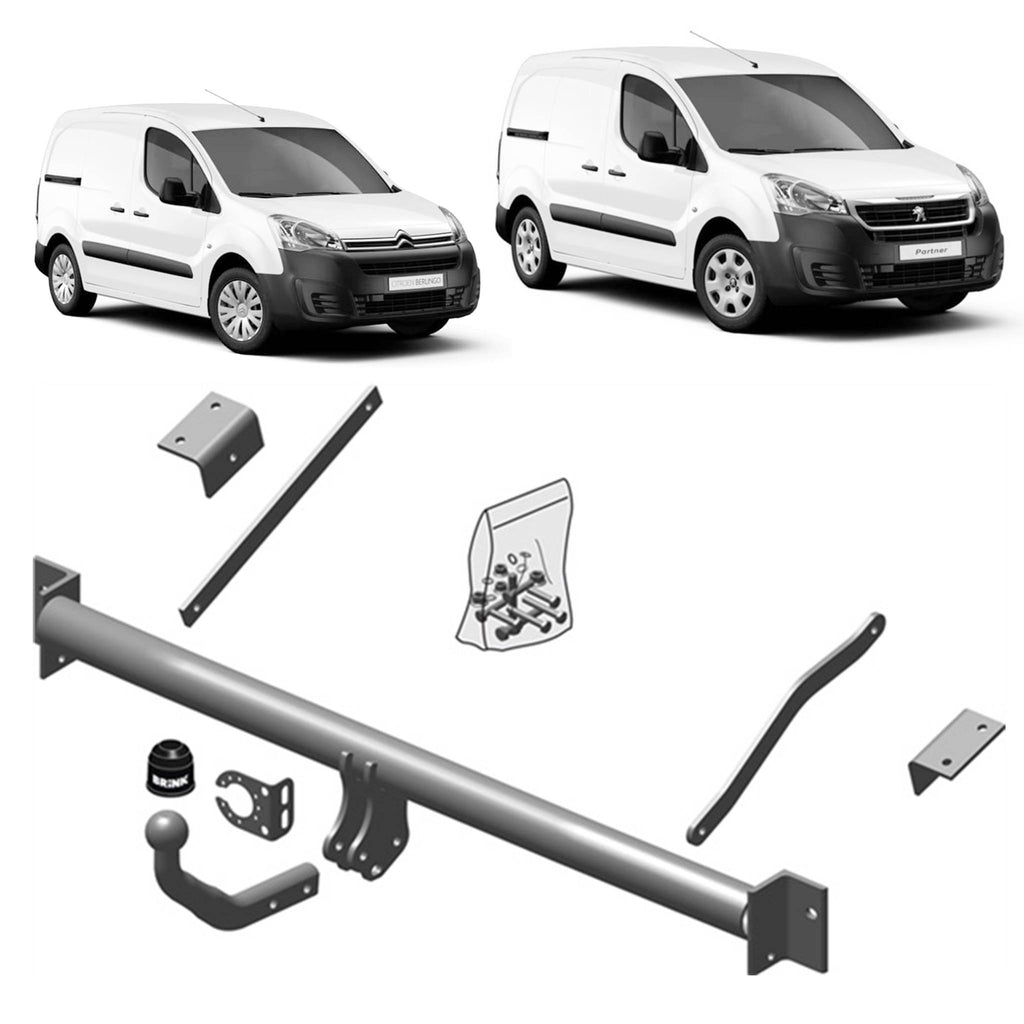 Brink Towbar for Citroen Berlingo (04/2008 - 10/2018), Citroen Berlingo (04/2008 - 10/2018), Peugeot Partner (04/2008 - 10/2018)